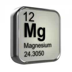 Widok pierwiastka magnezu z tablicy Mendelejewa